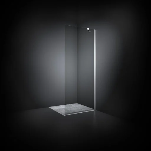 Dansani Match Brusevæg 117-119 cm, Klart glas/Satin profil - Model 18