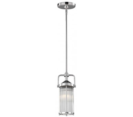 Paulson Badeværelseslampe i stål og glas Ø13,3 cm 1 x G9 LED - Poleret krom/Klar