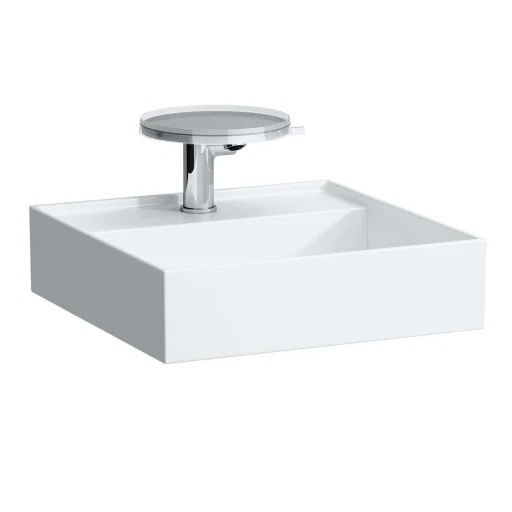 Kartell Laufen håndvask, 46x46 cm, rengøringsvenlig, hvid