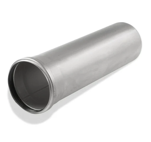 ACO 110 x 500 mm rustfrit afløbsrør med muffe, AISI 304