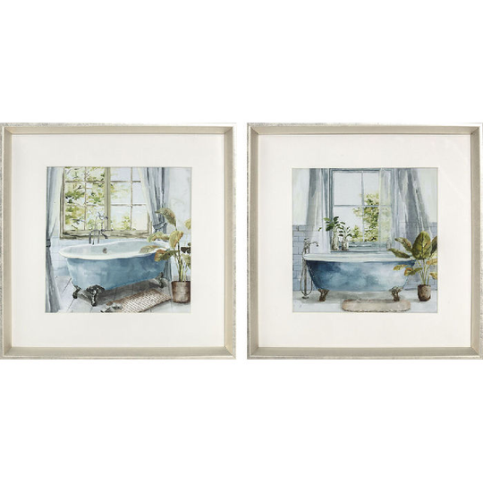 Maleri DKD Home Decor Toiletter (2 pcs) (30 x 3 x 30 cm)