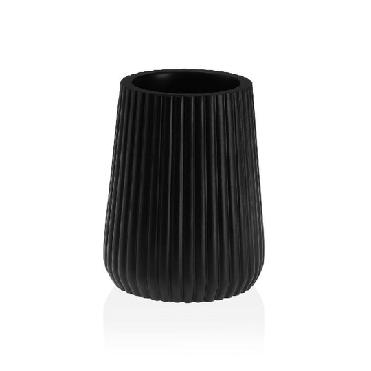Tandbørsteholder Versa Kim Sort Harpiks (8,5 x 16,5 x 8,5 cm)