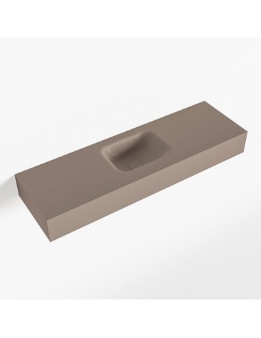 LEX væghængt håndvask 100 x 30 cm Solid surface - Røg