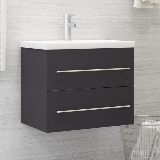 vidaXL vaskeskab 60x38,5x48 cm spånplade grå