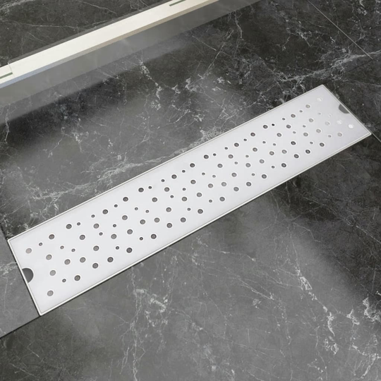 vidaXL Lineært bruseafløb bobledesign 530x140 mm rustfrit stål