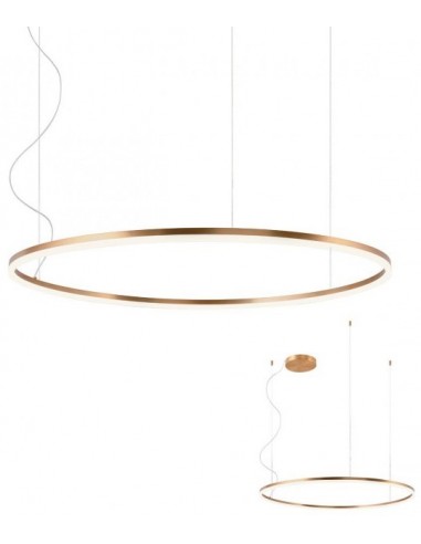 ORBIT Loftlampe i aluminium Ø100 cm 68W LED - Mat bronze