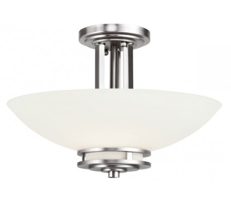 Hendrik Badeværelseslampe i stål og glas Ø38,1 cm 3 x G9 LED - Poleret krom/Hvid