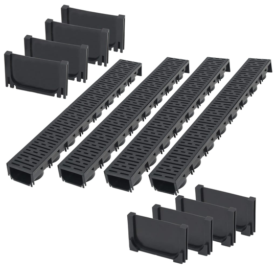 vidaXL afvandingskanaler plastik 4 m