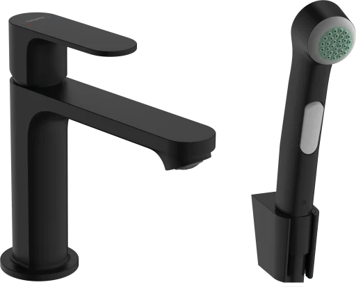 Hansgrohe Rebris S 110 vandhane m/bidetbruser, mat sort