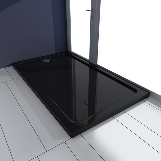 vidaX brusekar rektangulær ABS 70 x 120 cm sort