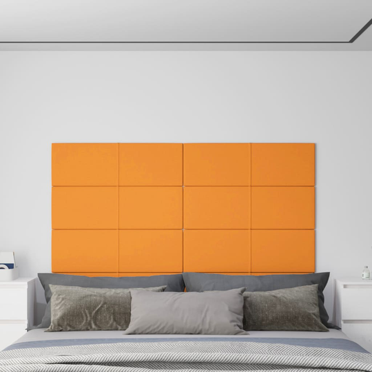 vidaXL vægpaneler 12 stk. 90x30 cm 3,24 m² stof gul