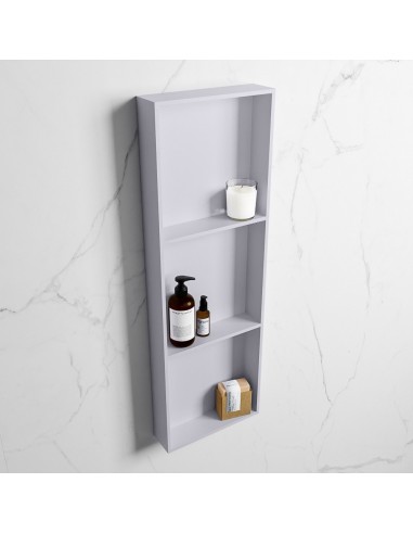 EASY hylde til badeværelset 89,5 x 29,5 cm Solid surface - Svag grå