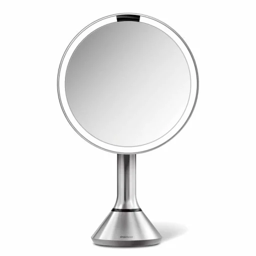 Simplehuman spejl med sensor, genopladelig, børstet stål