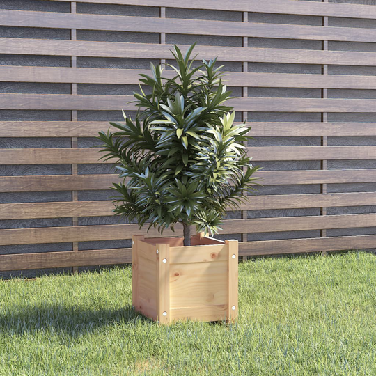 vidaXL plantekasse 31x31x31 cm massivt fyrretræ
