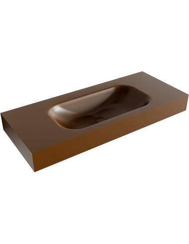 BIG SMALL væghængt håndvask 110 x 46 cm Solid surface - Rust