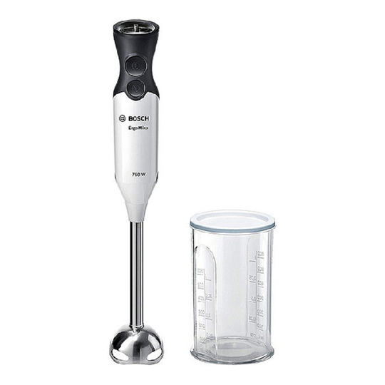 Håndblender BOSCH MSM67110W 750W Hvid Sort Plastik Rustfrit stål 750 W Blanco