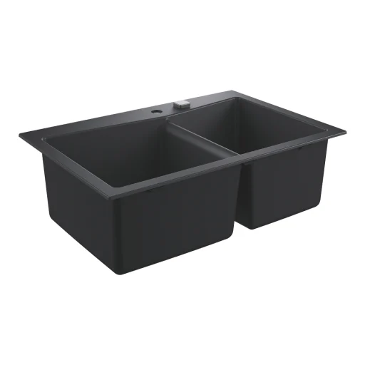 Grohe K700 kompositvask, 2 kummer, 83,8x55,9 cm, sort granit