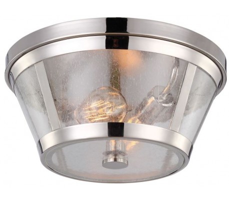 Harrow Plafond Ø34,9 cm 2 x E27 - Poleret nikkel