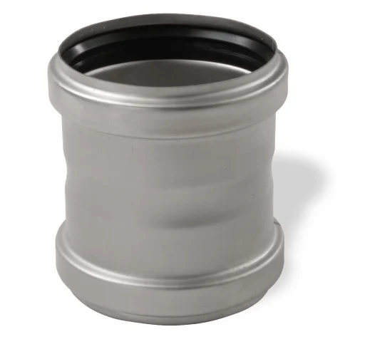 ACO 75 mm rustfri afløbsdobbeltmuffe, AISI 304