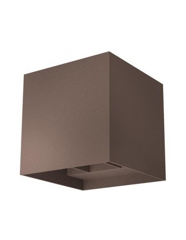 VARY Up-Down Væglampe i aluminium H12 cm 2 x 10W COB LED - Mat mørkebrun