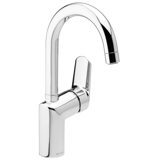 Damixa Clover Green håndvaskarmatur m/høj tud, krom