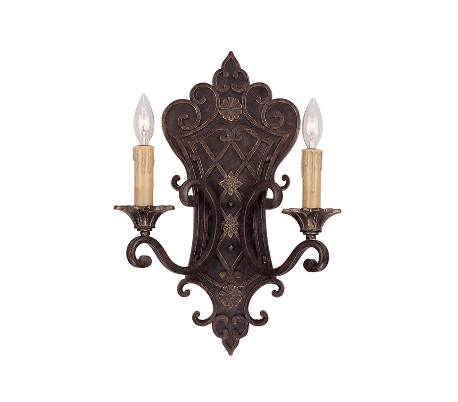 Southerby 2 Væglampe H48 cm - Antik bronze/Antik creme