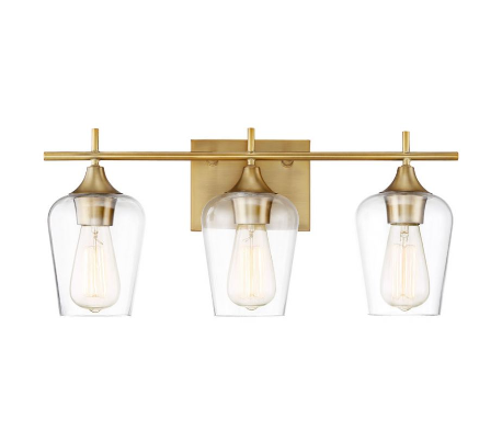Octave 3 Badeværelseslampe B53 cm - Varm messing/Klar