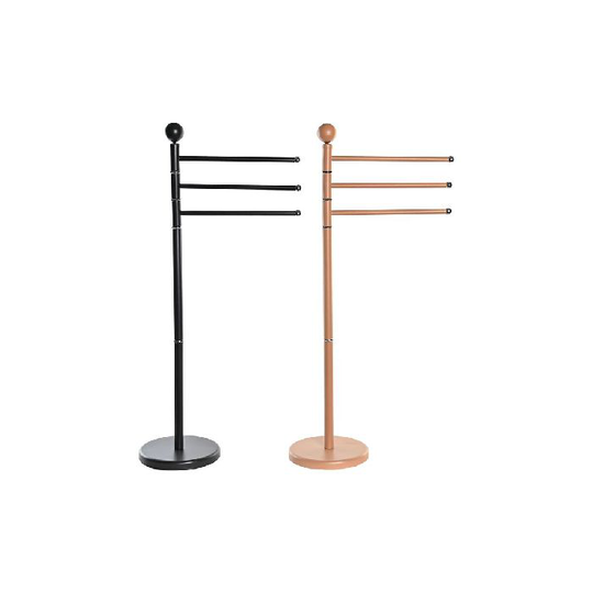 Håndklædestativ DKD Home Decor Sort Grå Metal Orange (43 x 22 x 90 cm) (2 enheder)