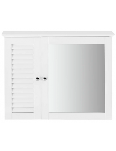 Spejlskab til badeværelset i møbelplade H49 x B65 cm - Hvid