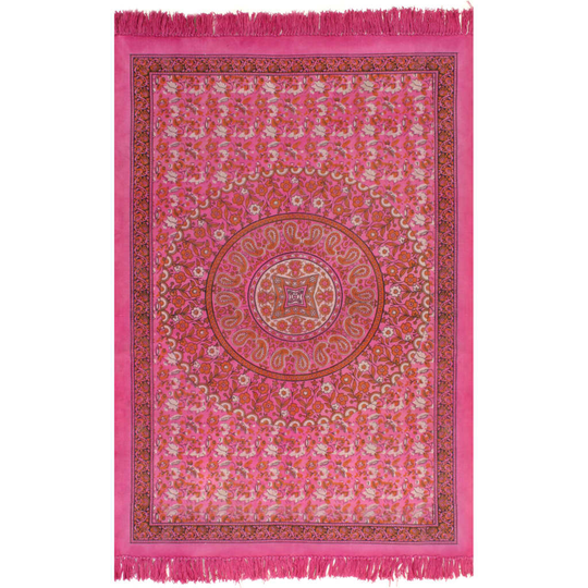 vidaXL kilim-tæppe med mønster bomuld 120 x 180 cm fuchsia