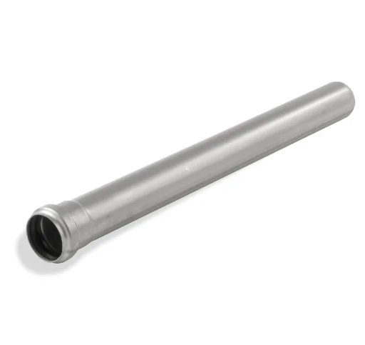 ACO 50 x 250 mm rustfrit afløbsrør med muffe, AISI 304