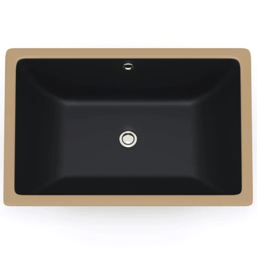 Lavabo Gino porcelænsbadvask 595x395x210 mm underlimning matsort