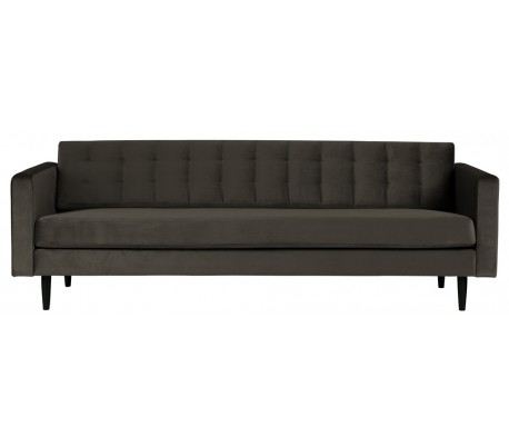 3-personers sofa i velour B236 cm - Varm grøn