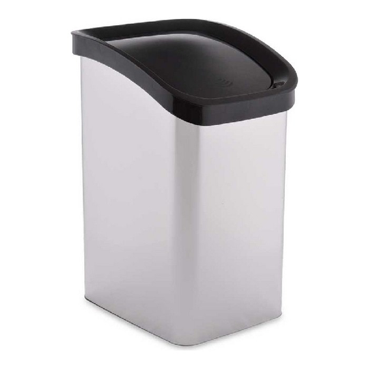 Papirkurv 23 L Dumper Sølvfarvet Plastik (27,3 x 43,7 x 34 cm)
