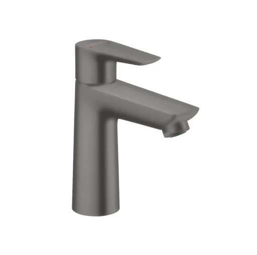 Hansgrohe Talis E 110 håndvaskarmatur m/bundventil, børstet sort krom
