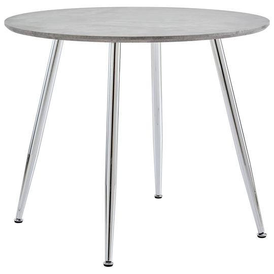 vidaXL spisebord 90x73,5 cm betongrå og sølvfarvet