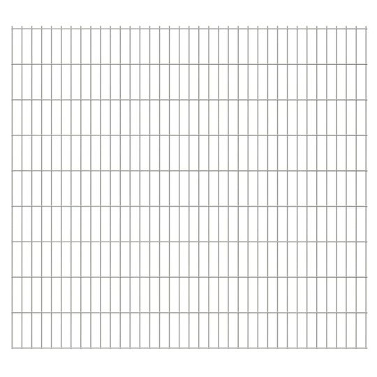 vidaXL havehegnspaneler 2D 2,008x1,83 m 44 m (total længde) sølvfarvet