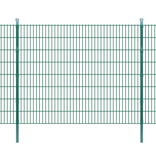vidaXL Havehegn med stolper 2008x1630 mm. 46 m Grøn