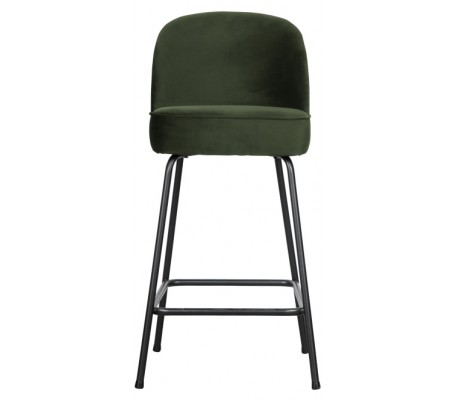 Barstol i velour H89 x B50 x D55 cm - Onyx grøn
