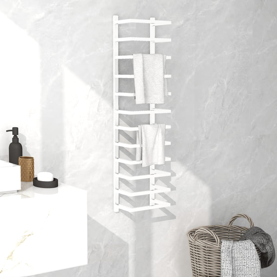 vidaXL håndklædeholder 24x12x96 cm stål hvid