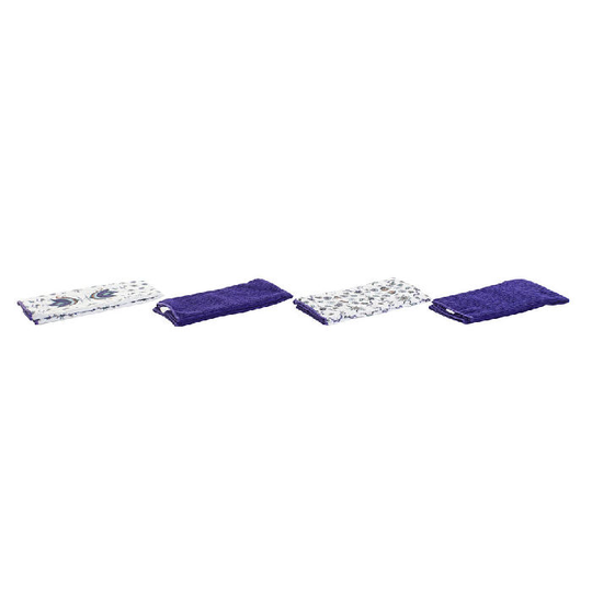 Sæt med klæder DKD Home Decor Blå Hvid Mikrofiber (2 pcs)