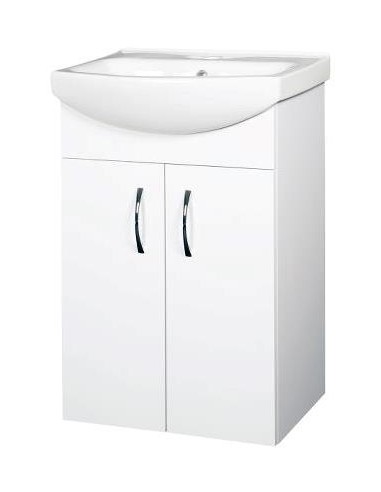 Sharp komplet badmiljø B50 cm - Hvid højglans