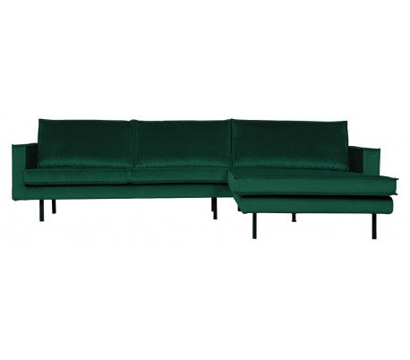 Rodeo Sofa med højrevendt chaiselong i velour 300 x 155 cm - Grøn