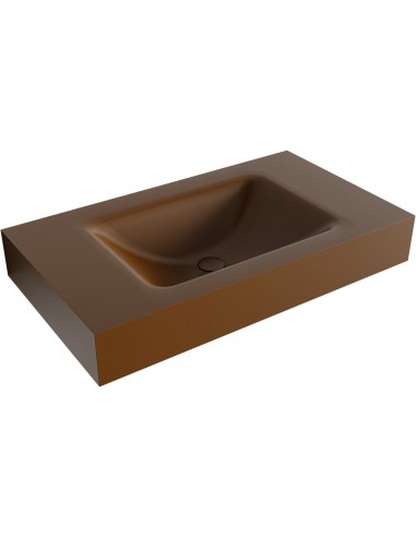 CLOUD væghængt håndvask 80 x 46 cm Solid surface - Rust