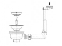 Franke Ventil - Kurvestopper Affald 3 1/2