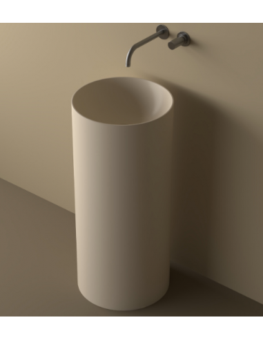 LAC2 fritstående håndvask H86 x Ø40 cm solid surface - Beige