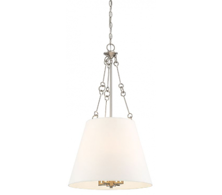 Austin 4 Loftlampe Ø46 cm - Satineret nikkel/Hvid