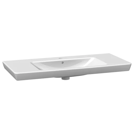Dansani Mido+ Vask Lotto 105*48 cm porcelæn hvid