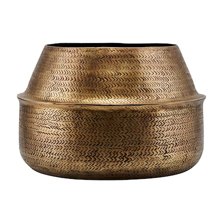 Krukke Rattan Messing 38 cm