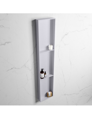 EASY hylde til badeværelset 149,5 x 29,5 cm Solid surface - Svag grå
